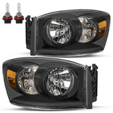 VehicleAid Headlights For 2006-2009 Dodge Ram 2500/3500